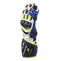 Clover Rs-9 Race Replica Gloves White Blue Yellow