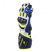 Gants Clover RS-9 Race Replica blanc bleu jaune - 2