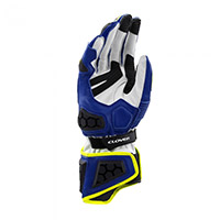 Clover RS-9 Race Replica Handschuhe weiß blau gelb - 3