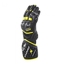 Guantes Clover RS-9 Race Replica negro amarillo