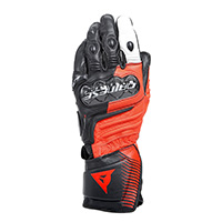 Gants Dainese Carbon 4 Long Rouge Fluo Blanc