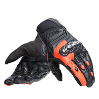 Guanti Dainese Carbon 4 Short Nero Rosso Fluo