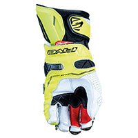 Five Rfx Race Gloves White Yellow Fluo