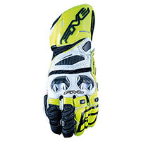 Five Rfx Race Gloves White Yellow Fluo