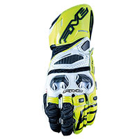 Guanti Five Rfx Race bianco giallo fluo