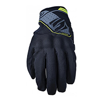 Five Rs Wp Gloves Black Yellow Fluo