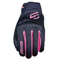 Five Globe Evo Gants Femme Noir Fluo Rose