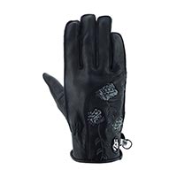 Guantes de cuero Dama Helstons Flower Ete negro