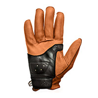 Helstons Hiro Soft Leather Gloves Gold Black