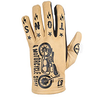 Helstons Kustom Motor Gloves Beige