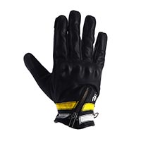 Guantes de piel Helstons Ziper Ete blanco amarillo