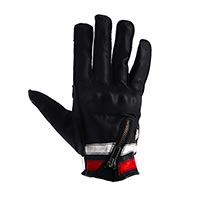 Gants En Cuir Helstons Ziper Ete Blanc Rouge