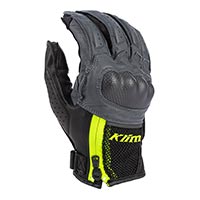 Klim Induction Leather Gloves Black Hivis