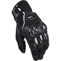 Ls2 Spark 2 Leather Gloves Black White