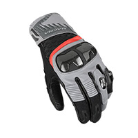 Guantes Macna Chizu gris negro rojo