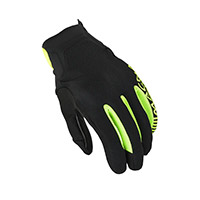 Guantes Macna Obtain Leather Noir Jaune Fluo