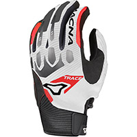 Macna Trace Gloves White Red Black