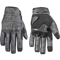Pando Moto Onyx Leather Gloves Grey