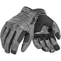 Pando Moto Onyx Leather Gloves Grey