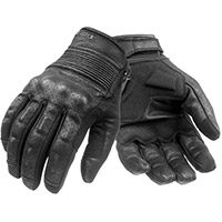 Pando Moto Onyx Leather Gloves Black