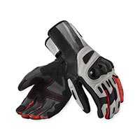 Rev'it Metis 2 Gloves Light Grey Red