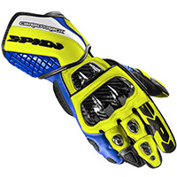 Spidi Carbo Track Evo Gloves Blue Yellow