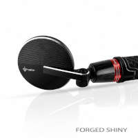 Db Race Espejo Derecho Curvado Carbono Brillante Forjado Rojo