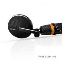 Db Race Right Curved Mirror Glossy Carbon Twill Orange
