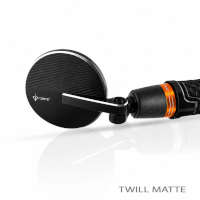 Db Race Right Curved Mirror Matte Carbon Twill Orange