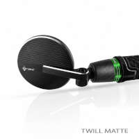 Db Race Right Curved Mirror Matte Carbon Twill Green