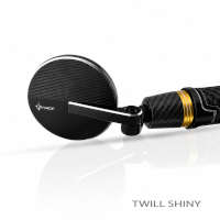 Db Race Right Curved Mirror Glossy Carbon Twill Gold