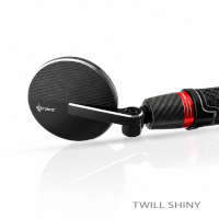 Db Race Right Curved Mirror Glossy Carbon Twill Red