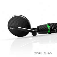 Db Race Right Curved Mirror Glossy Carbon Twill Green