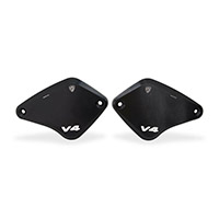 Tapones Depósito Aceite CNC Racing Diavel V4 rojo