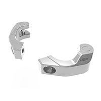 Dbk Panigale V2 25 Racing Handlebar Clamps Silver
