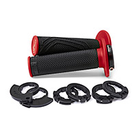 Poignées Domino D200 noir rouge