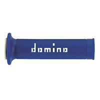 Coppia Manopole Domino A01041c Blu Bianco