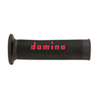 Coppia Manopole Domino A01041c Nero Rosso