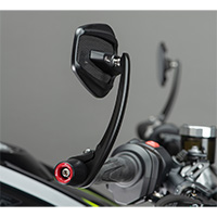 Lightech Extremo de manillar redondo M10x1,25 Espejo negro