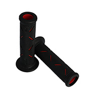 Progrip 717 doble densidad abrazaderas de extremo abierto rojo negro