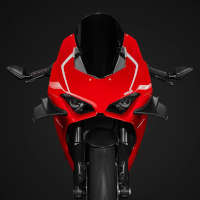 Db Race X4 End Bar Mirrors Glossy Red Carbon Panigale V2/v4 - 3