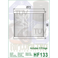 Ölfilter mit 2 O-Ringen HI-FLO HF133 - img 2