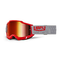 100% Accuri 2 Gatorback Goggle Mirrored Red