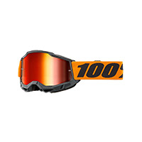 Maschera 100% Accuri 2 Arancio Specchiato Rosso