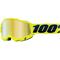 Maschera 100% Accuri 2 Giallo lente specchiata oro