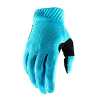 100% Ridefit Ice Gloves Blue Black