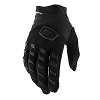 100% Airmatic Youth Gloves Black Charcoal Kid