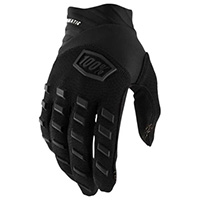 100% Airmatic Gloves Black Charcoal