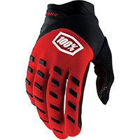 100% Airmatic Gloves Red Black