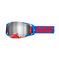 100% Armega Ironclad Goggle Mirrored Silver